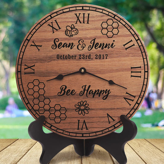 Bee Happy Honey Bee Decor Personalized Wedding Gift
