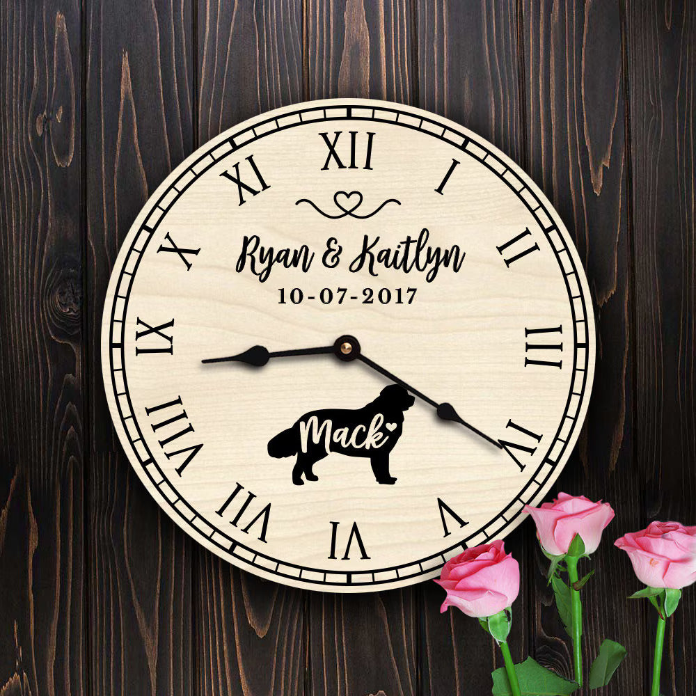 Newfoundland Dog Family Custom Pet Name Gift