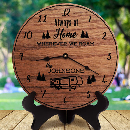 Always at Home Wherever We Roam 5th Wheel Decor