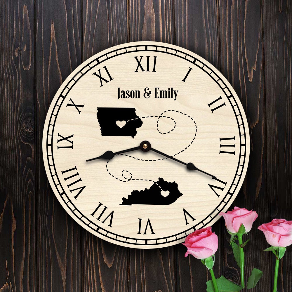 Personalized Wedding Gift Engraved States and Names