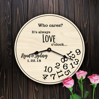 Funny Wedding Gift It's Always Love O' Clock