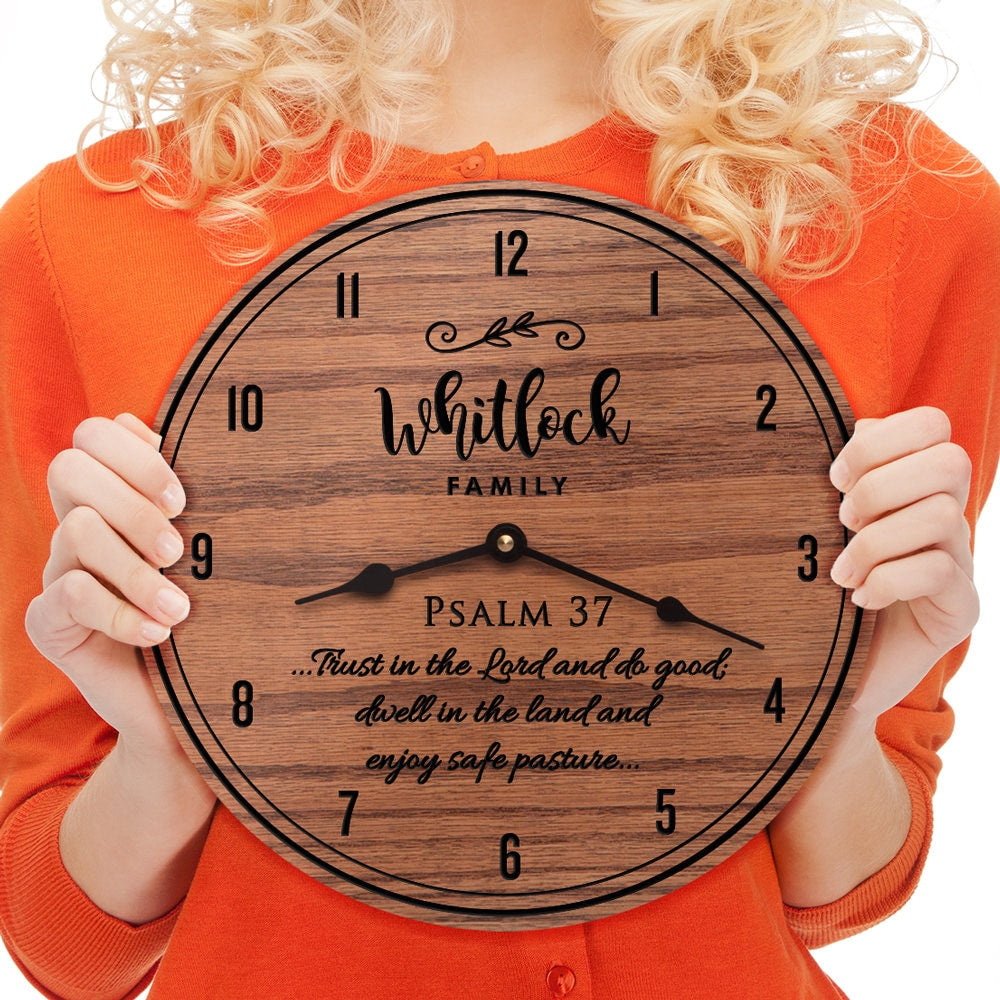 Psalm 37 Bible Verse Custom Family Last Name