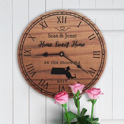 Massachusetts Home State Map Personalized Family