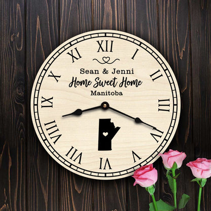 Manitoba Housewarming Map Decor Home Sweet Home